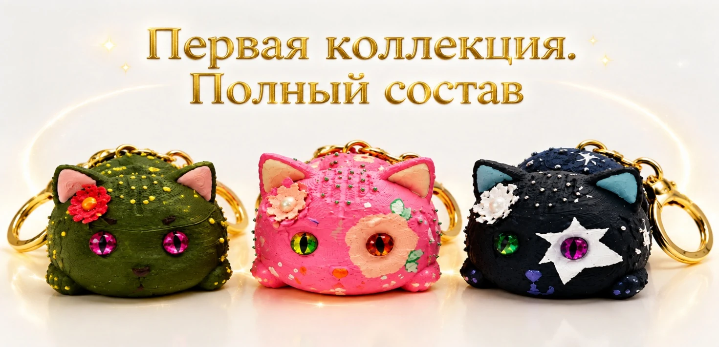 Первая коллекция Котокактусов: полный состав
